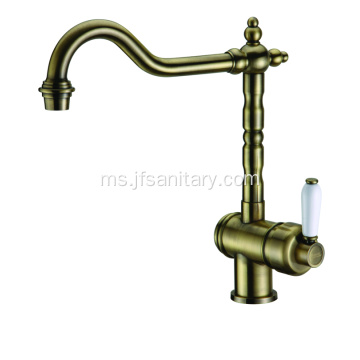 Bronzed Brass Deck Mounted Single Lever Dapur Faucets